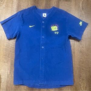 Nike Olivia Kim NRG Betty Boop Embroidered Corduroy Baseball Jersey Size xsmall